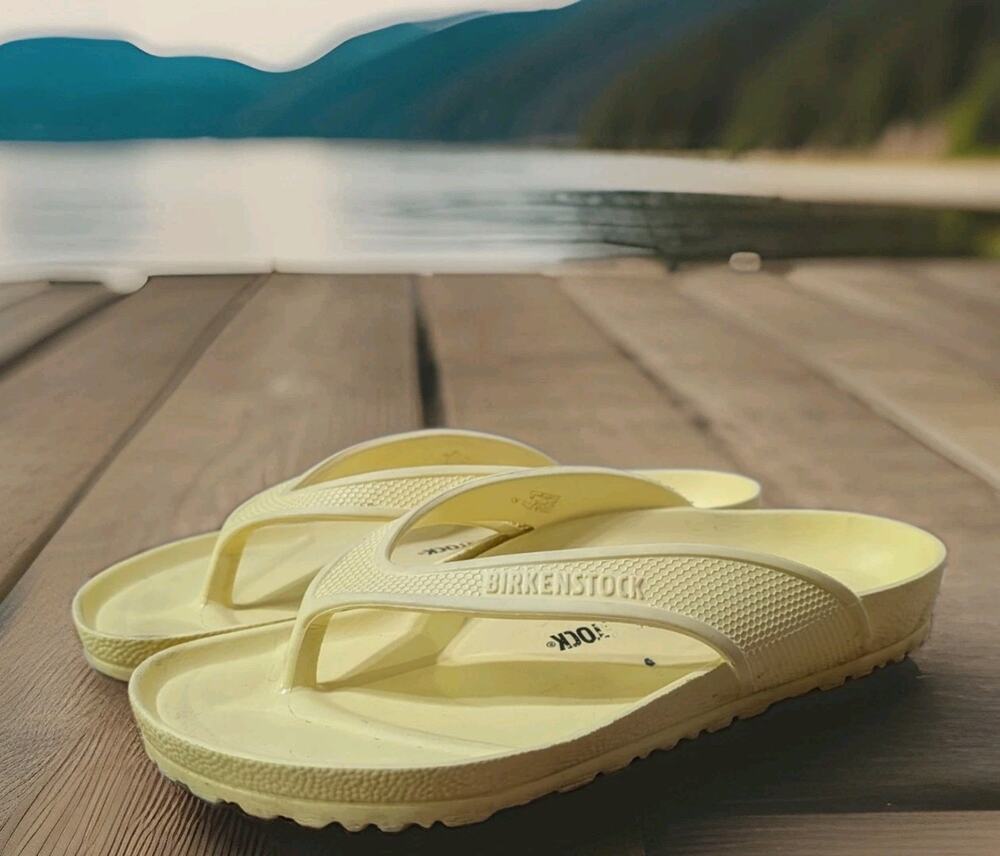 Birkenstock Honolulu EVA Yellow Zinnia Thong Sandal Flip Flop Size 41 M8 L10